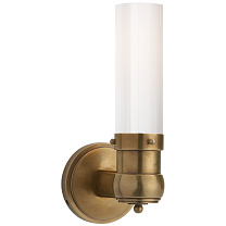 Graydon Single Bath Light полированная старая латунь с белым стеклом