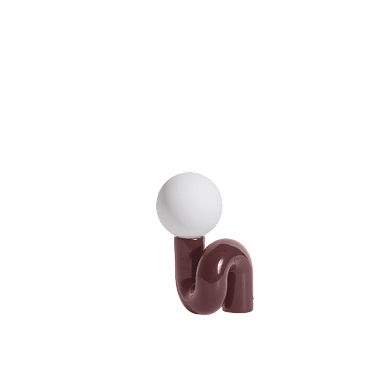 L0880602 Neotenic Petite Friture Настольная лампа с шарообразным плафоном вишневая