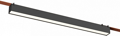 линейный трековый светильник черного цвета с мягким рассеянным светом для ременной системы 48V