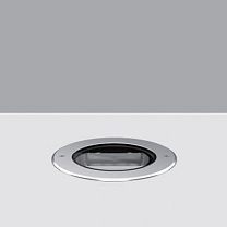 Light Up Family Recessed floor luminaire Earth D=200 mm - Warm White - Wall Washer Optic - DALI 16.5W 717.5lm - 3000K - DALI-2 - Colour: Steel