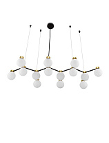 Opal Glass Satin Gold & Matt Black Metal LED G9 14x5 Watt 100-240Volt IP20 Bulb Excluded L: 107 W: 47 H: 157 cm