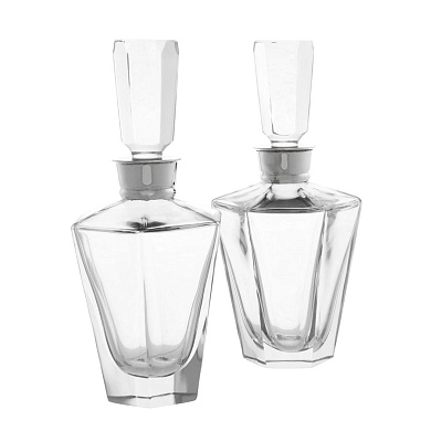 109328 Decanter Guerlain nickel finish set of 2  лоток Eichholtz