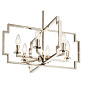 Downtown Deco 6 Light Convertible Chandelier Polished Nickel люстра 44128PN Kichler — фото 2