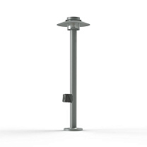 Kerlouan N° 4; Polycarbonate E27 105W Plug; Metal grey