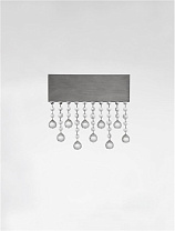 Triac Dimmable Brushed Titanium Black Aluminium & Crystal LED 15Watt 220-240Volt 742Lm IP20 3500K L:30 W:7 H:28 cm
