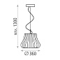 ACB Iluminacion Nanok 3456/36 Подвесной светильник Коричневый, LED E27 1x15W