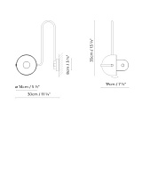 BOWEE W1 LEFT BEIGE; BOWEE W1 LEFT CLEAR TURQUOISE LED 8W 560lm 2700K CRI≥90 230V G 3,5; BOWEE W1 LEFT BLACK
