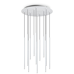 341088 Ideal lux Filo подвесной многоэлементный светильник с белыми цилиндрическими подвесами