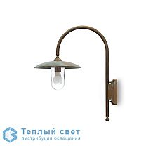 настенный уличный светильник с металлическим куполом и прозрачным плафоном