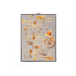 SE17126 Seletti Toiletpaper настенное зеркало прямоугольной формы с изображением труб