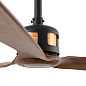 Faro Barcelona COPPER FAN M вентилятор чёрный/орех Ø1280 3 лопасти — фото 3