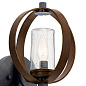 Grand Bank 10" 1 Light Wall Light Auburn Stained Wood and Distressed Black уличный настенный светильник 59065AUB Kichler — фото 1