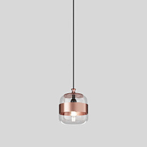 Подвесной светильник FUTURA P CRYSTAL COPPER ГЛЯНЦЕВЫЙ МЕДНЫЙ - МАТОВО-ЧЕРНЫЙ E27 CE