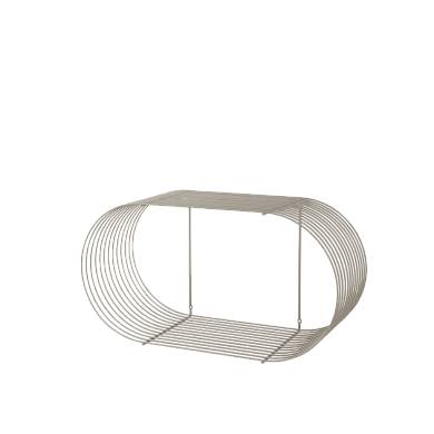 503290044084 CURVA AYTM Полка настенная из металла цвета тауп высотой 33 см