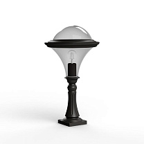 Dallas N° 6; Smoked polycarbonate E27 75W; Dark black