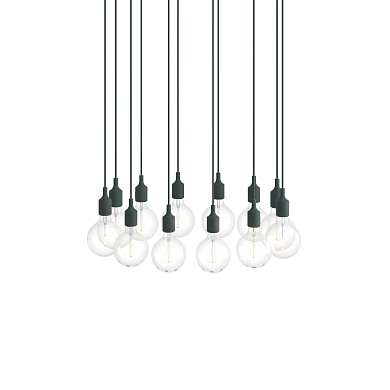 E27 Pendant Cluster подвесной светильник Muuto White / Dark Green E27CLB0104
