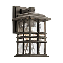 KL-BEACON-SQUARE-S-OZ Kichler Beacon Square уличный настенный светильник фонарь компактного формата с прямоугольным корпусом