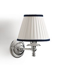 Бра Daisy Velvet Devon&Devon, хром, кант тёмно-синий DEDAISYVL419CR