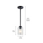 Winslow 1 Light Mini Pendant Black подвесной светильник 44032BK Kichler — фото 3