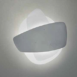 704326365632 Leucos Solea настенное бра с плавно изогнутым корпусом и белым плафоном