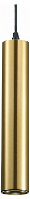 подвесной светильник цилиндрический золотой с направленным светом