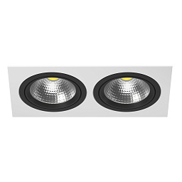 i8260707 Lightstar Intero 111 двойной встраиваемый потолочный светильник бело-черный