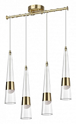 5043/42L Odeon Light Lump подвесной светильник с тремя плафонами цилиндрической формы золото
