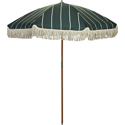 263611000 House Doctor Parasol пляжный зонт с куполом зеленого цвета и бахромой