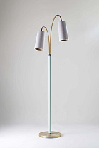 Antique Brass with Laurel shown with 5 Kelly Empire in Natural Linen with Wolf Silk lining