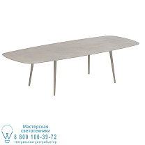 STYLETTO СТАНДАРТНЫЙ ОБЕДЕННЫЙ СТОЛ 300X120CM АЛЮМИНИЕВЫЕ НОЖКИ С ПЕСОЧНОЙ КЕРАМИЧЕСКОЙ СТОЛЕШНИЦЕЙ CEMENTO LUMINOSO Royal Botania