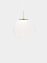 Подвесной светильник Tom Dixon Melt Opal Medium - Опаловый полированный Поликарбонат с Золотой фурнитура