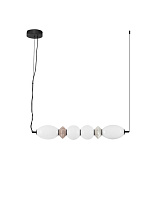 Triac Dimmable Mocha & Light Gray Ceramic & Opal Glass Matt Black Metal Base LED 28Watt 220-240Volt 1680Lm IP20 3000K L:82 H:210 cm