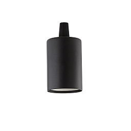 242576 Ideal lux Liscio подвесной цилиндрический светильник из матового металла черного цвета
