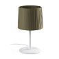 64310-40 SAMBA WHITE TABLE LAMP GREEN RIBBONED LAMPSHADE ø2 настольная лампа Faro barcelona