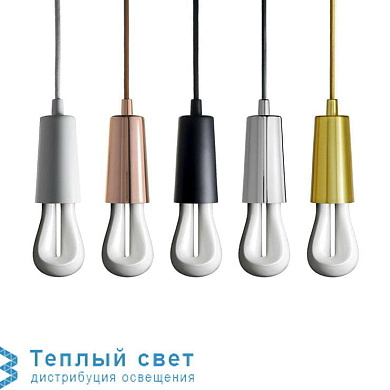 LED 002 подвесной светильник Plumen 1003041101_Plumen Drop Cap Chrome + Plumen 002 LED E27