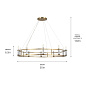 Rosalind 50" 10 Light Chandelier Brushed Natural Brass люстра 52491BNB Kichler — фото 10