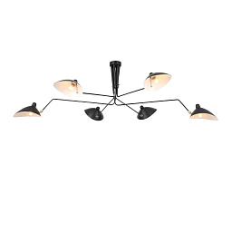 SL305.402.06 ST-Luce Sprucco потолочный светильник с шестью металлическими плафонами на подвижных штангах