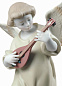 1009185 Lladro Heavenly Strings фарфоровая статуэтка ангела с арфой — фото 1