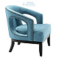 111949 Chair Adam albin turquoise Eichholtz