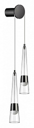 5044/24WL Odeon Light Lump подвесной светильник с цилиндрическими стеклянными плафонами черный хром