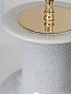 TC0159.GI Fishtail Vaughan лампа из глазурованной керамики серого оттенка с золотистым основанием — фото 1