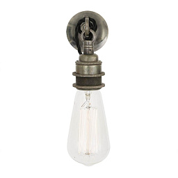 MLWL193 Mullan Lighting Rehau настенный светильник с открытой лампой на металлическом крюке в индустриальном стиле
