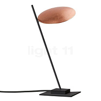 LEDERAM T1 - lampe de table/Disque cuivre - tige noire