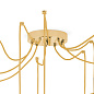 DLU 1737/10 gold/499 BALL Cluster, 10 lamps, 24K gold plated with clear crystal glasses with handmade line cut Orion — фото 2