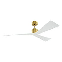 Adler 60 Ceiling Fan патинированная латунь с белыми лопастями