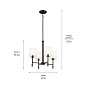 Ali 20" 4 Light Chandelier Black люстра 52504BK Kichler — фото 10