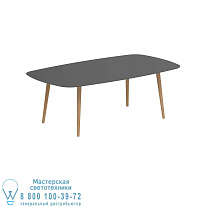 STYLETTO СТАНДАРТНЫЙ ОБЕДЕННЫЙ СТОЛ 220x120CM ТИК НОЖКИ КЕРАМИЧЕСКАЯ СТОЛЕШНИЦА ЧЕРНЫЙ Royal Botania