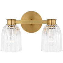 Asalea Double Sconce полированная старая латунь с прозрачным стеклом