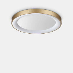 370668 Ideal lux Planet потолочный накладной светильник круглой формы с металлическим ободом и матовым рассеивателем