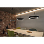 133840 SLV MEDO RING pendant, LED, black, Ã 60 cm подвесная кольцевая люстра — фото 7